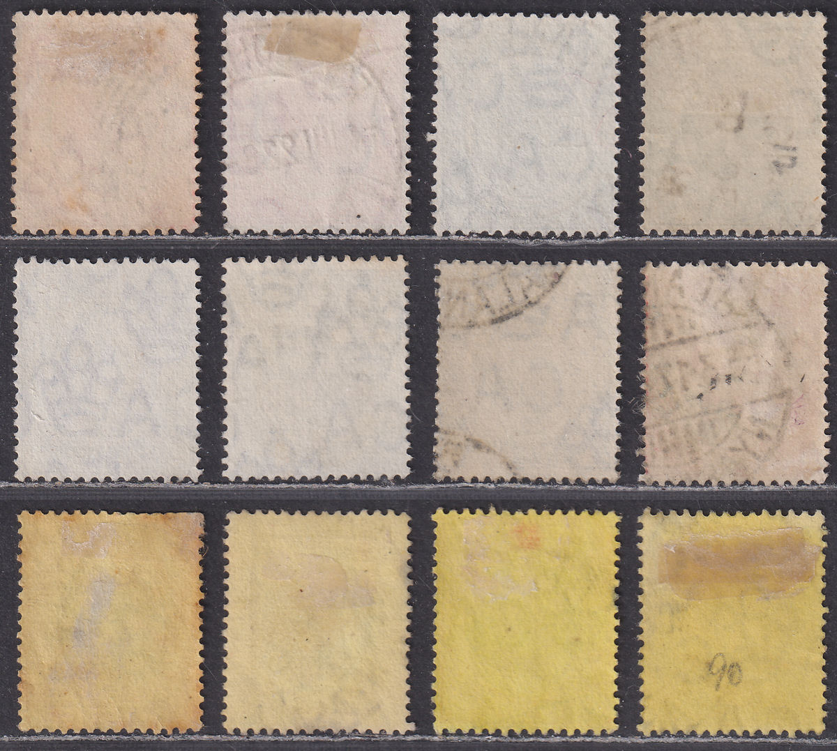 Nyasaland 1913-21 King George V Set to 4d with shades Used SG83-91