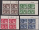 Nyasaland 1938 King George VI Leopard Part Block Set to 1sh w Sheet Numbers Mint