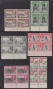 Nyasaland 1945 King George VI Part Imprint Block Set to 2sh Mint