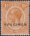 Nyasaland 1925 KGV SPECIMEN Overprint 1½d Orange Mint SG102s