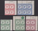 Nyasaland 1950 KGVI Postage Due Block Set to 4d Mint SG D1-D4
