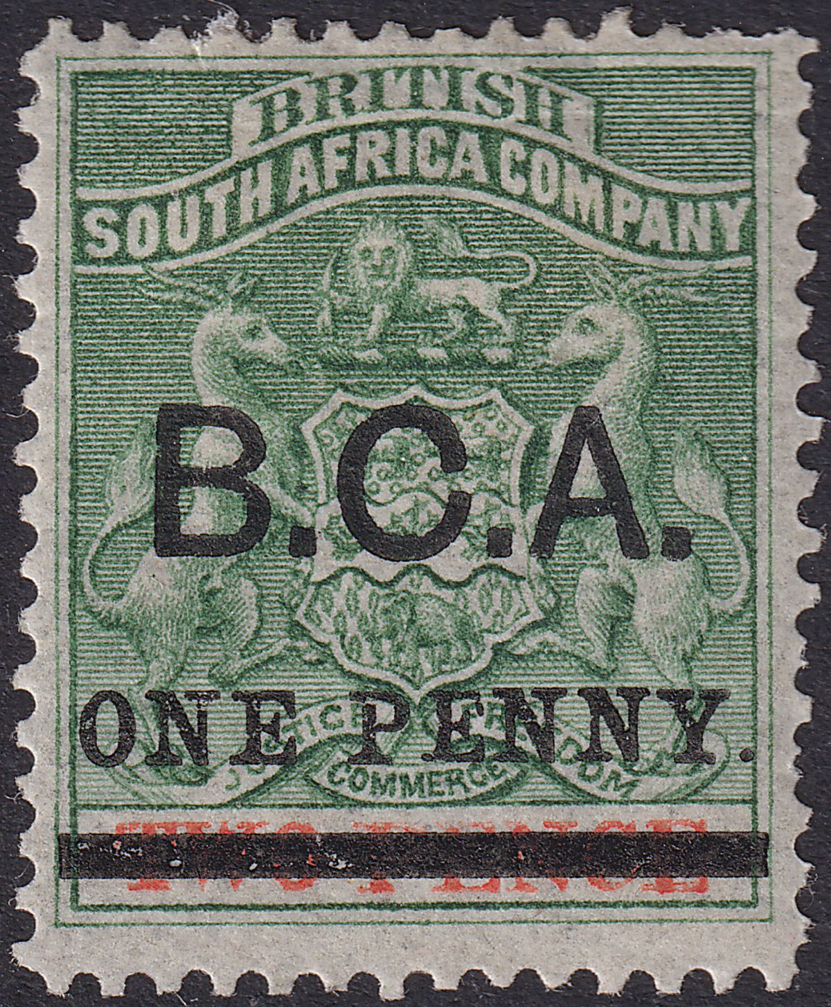 British Central Africa 1895 QV BCA Overprint BSAC 1d on 2d Mint SG20 cat £55