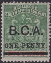Click for more photos and details British Central Africa 1895 QV BCA Overprint BSAC 1d on 2d Mint SG20 cat £55