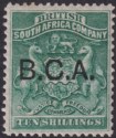 Click for more photos and details British Central Africa 1891 QV BCA Opt on BSAC 10sh Deep Green Mint SG13 cat£225