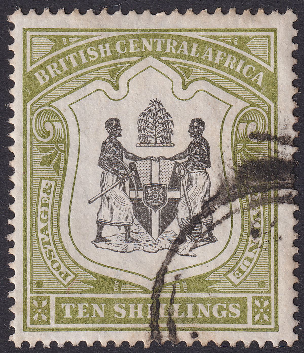 British Central Africa 1900 QV 10sh Used SG50a c£400 possibly RUO or FPO