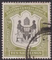 Click for more photos and details British Central Africa 1900 QV 10sh Used SG50a c£400 possibly RUO or FPO