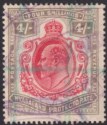 Nyasaland 1908 KEVII 4sh Carmine and Black Fiscally Used SG79