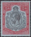Nyasaland 1913 KGV 2sh6d Black and Red on Blue Mint SG94 cat £15