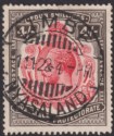 Nyasaland 1913 KGV 4sh Carmine and Black Used SG95 cat £110 surface scrapes