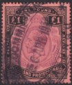 Nyasaland 1913 KGV £1 Purple and Black on Red Fiscally Used SG98