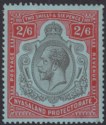 Nyasaland 1926 KGV 2sh6d Grey-Bl + V Broken Crown + Scroll Mint SG110jb cat £400