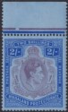 Click for more photos and details Nyasaland 1938 KGVI 2sh Purple and Blue Marginal Mint SG139 cat £12