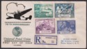 Click for more photos and details Nyasaland 1949 KGVI 75th Anniv of UPU Set Used on Illus Commem Regd FDC ZOMBA