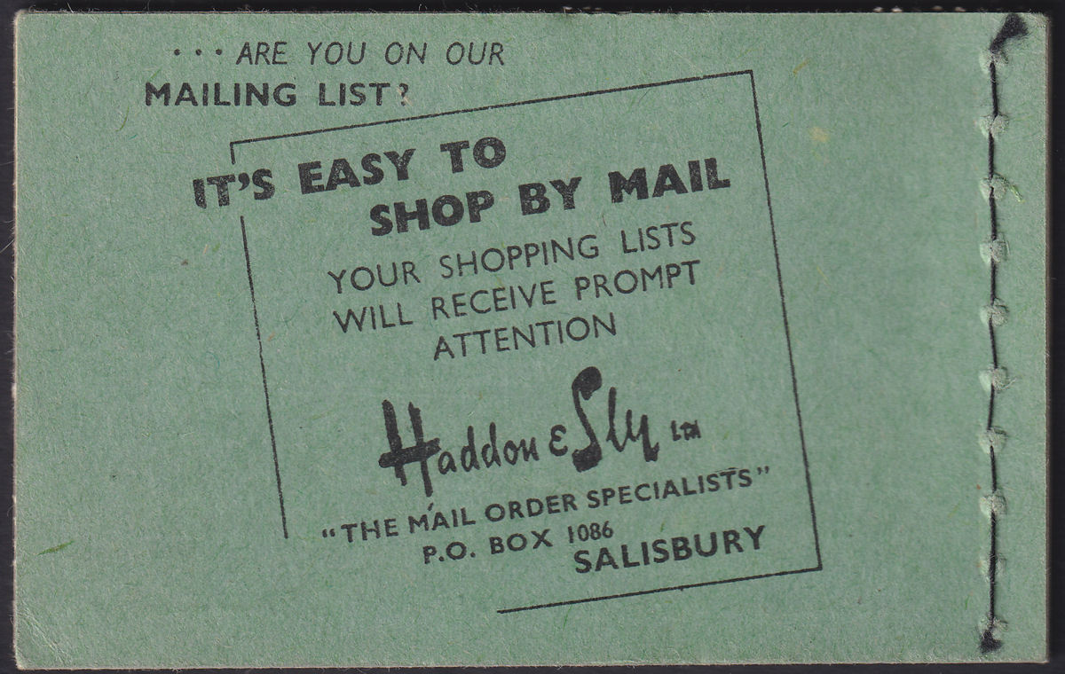 Nyasaland 1954 QEII 2sh6d Stamp Booklet Complete SB1 cat £50 left stitch