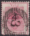 Click for more photos and details Orange Free State 1877 QV 4d Surcharge Type B on 6d Rose Used SG11 cat £250