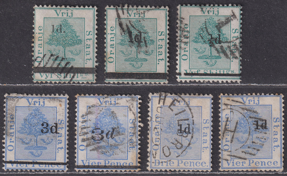 Orange Free State 1881-90 Surcharge Selection Used