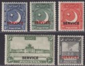 Pakistan 1949 Official Overprint Set Mint SG O27-O31 cat £120