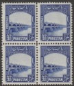 Click for more photos and details Pakistan 1948 Barrage 3½a Bright Blue Mint Block of Four SG32