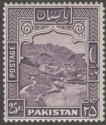 Click for more photos and details Pakistan 1954 Khyber Pass 25r Violet perf 13 Mint SG43b