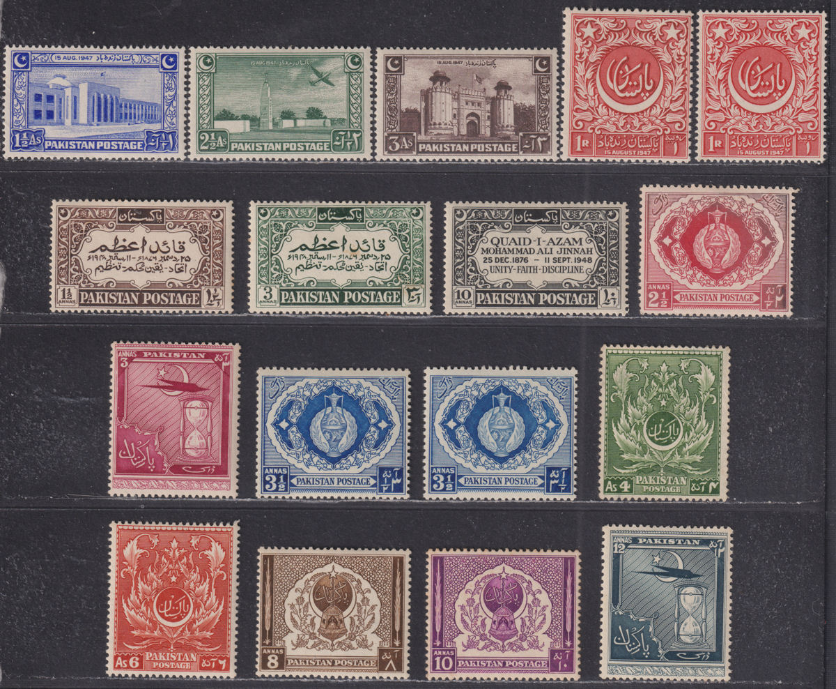 Pakistan 1948-51 Independence  / Jinnah /4th Anniv Independence Sets Mostly Mint