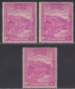 Pakistan 1948-51 Khyber Pass 10r p14, p12, p13 Mint SG41-41b cat £180