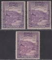 Pakistan 1948-54 Khyber Pass 25r Violet p12 x2, p13 Mint SG43a-43b cat £150