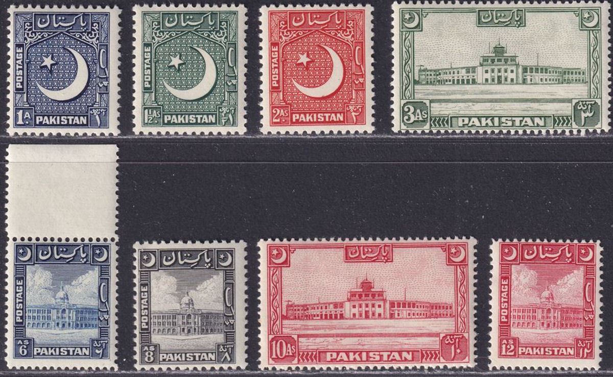 Pakistan 1949 Redrawn Definitives Set UM Mint SG44-51 cat £120 MNH