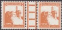 Click for more photos and details Palestine 1928 British Mandate 5m Orange Gutter Pair Mint SG93 vertical ribbing