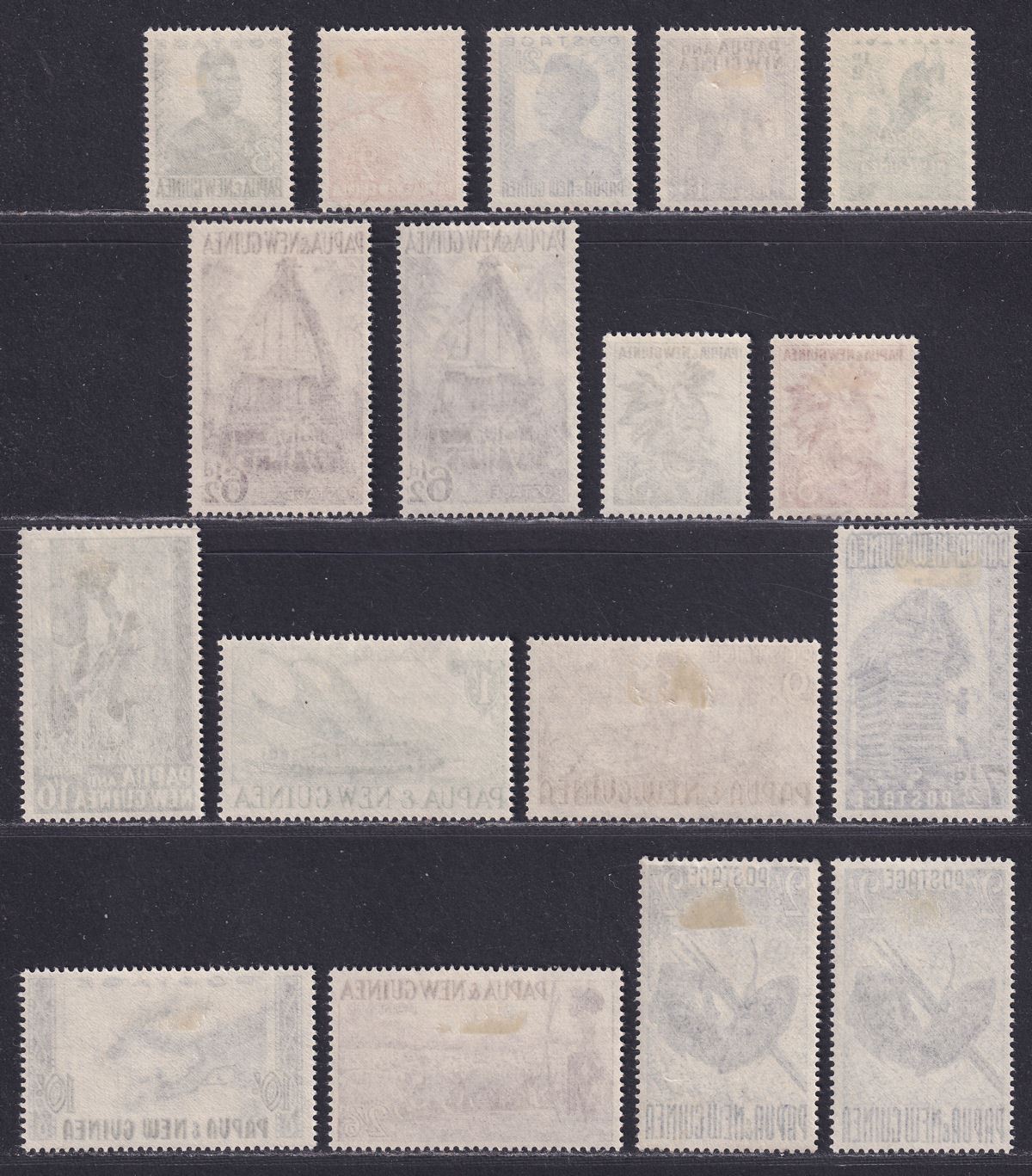 Papua and New Guinea 1952-58 QEII Set to 10sh Mint SG1-14 cat £55