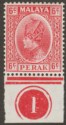 Click for more photos and details Malaya Perak 1937 KGV Sultan Iskandar 6c Scarlet Mint SG92