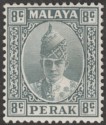 Click for more photos and details Malaya Perak 1938 KGVI Sultan Iskandar 8c Grey Mint SG110
