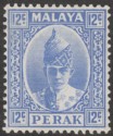 Click for more photos and details Malaya Perak 1938 KGVI Sultan Iskandar 12c Bright Ultramarine Mint SG113