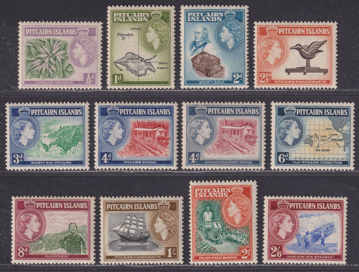 Pitcairn Islands 1957 Queen Elizabeth II Set Mint SG18-28 cat £55