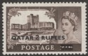 Qatar 1957 QEII Castle 2r on 2sh6d Type II Mint SG13a