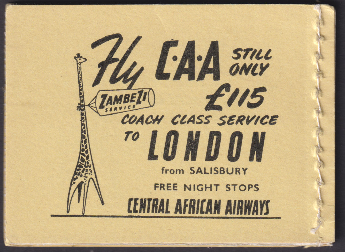 Rhodesia & Nyasaland 1955 QEII 5sh Stamp Booklet Complete Mint SB1 cat £50