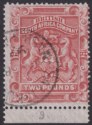 Rhodesia 1892 QV BSAC First Arms £2 Rose-Red perf 14 CTO Used SG11 cat £180