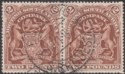 Click for more photos and details Rhodesia 1908 KEVII BSAC Large Arms £2 Brown Pair Used SG91