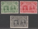Click for more photos and details Rhodesia 1910 KGV Double Head ½d, 1d, 2d Mint with issues