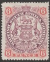 Rhodesia 1897 QV BSAC Large Arms 6d Dull Purple and Pink Mint SG71