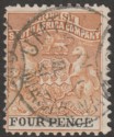 Click for more photos and details Rhodesia 1895 BSAC Bi Coloured Arms 2d Green and Red perf 12½ Used SG27