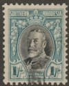 Southern Rhodesia 1935 KGV Field Marshal 1sh Black + Green Blue p11½ Used SG23a