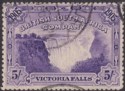 Click for more photos and details Rhodesia 1905 KEVII BSAC Victoria Falls 5sh Violet Used SG99 cat £50