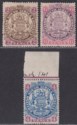 Rhodesia 1896 QV BSAC Large Arms Die I 2d 6d Die II 4d Mint ALL FAULT SPACEFILLS
