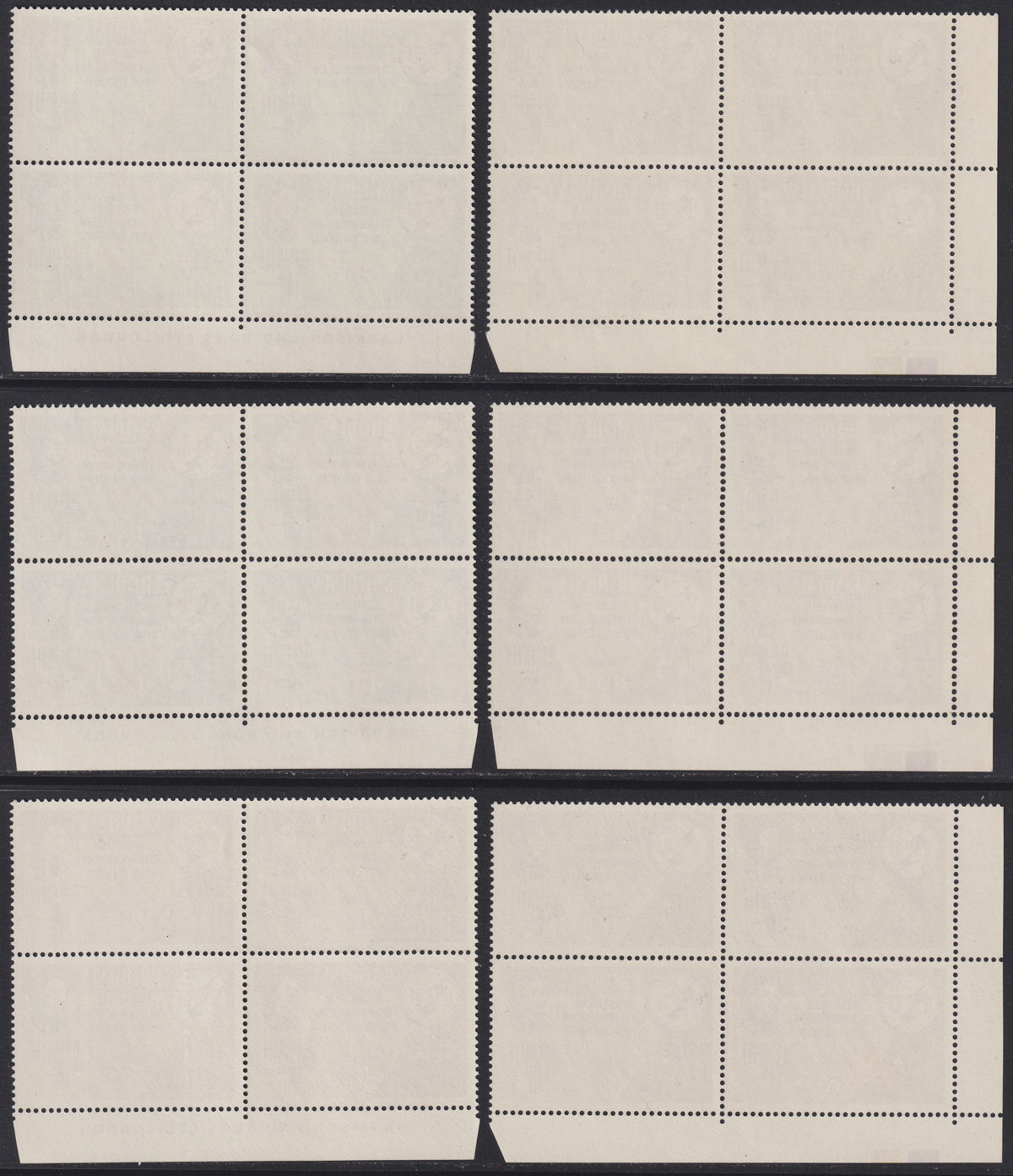 Rhodesia 1965 QEII ITU Centenary Imprint Block Sets UM Mint SG351-353 MNH c£68