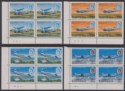 Rhodesia 1966 20th Anniv of Central African Airways Plate Blk Set Mint SG393-396