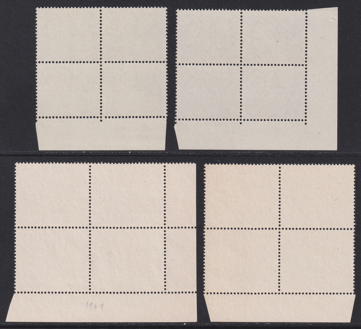Rhodesia 1967 Dual Currency 2½c, 10c Imprint /Plate No Blocks CTO Used SG408-409