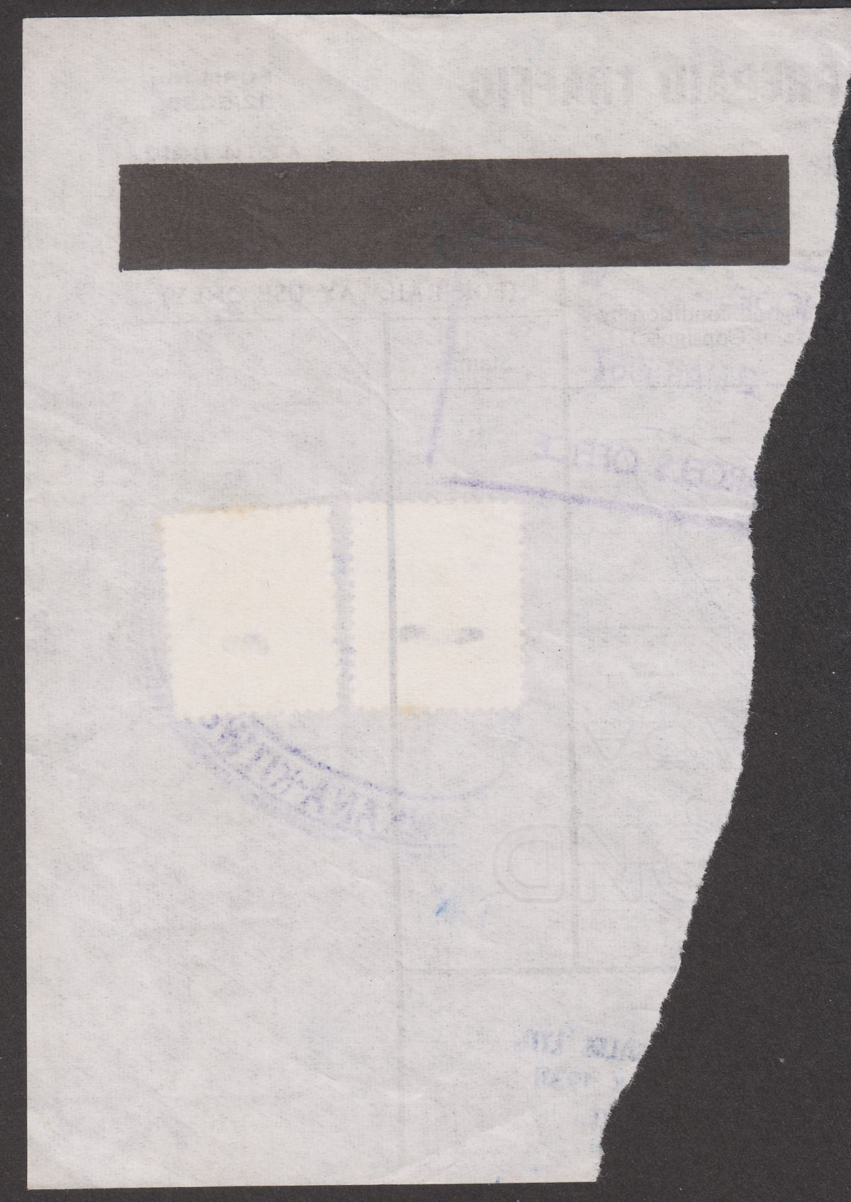 Rhodesia Railways 1967 Parcels NKA on KF 2sh, NKA on HRD 5d Used Way Bill Piece