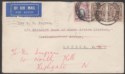 Click for more photos and details Southern Rhodesia 1934 KGV Field Marshal 6d, 1½d x2 Used on Airmail Cover to UK