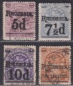 Click for more photos and details Rhodesia 1909 King Edward VII Mono Arms Surcharge Set Used SG114-118 cat £38