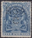 Rhodesia 1901 QV BSAC £5 Deep Blue Perfin Fiscal Used SG92 cat £3250 as mint